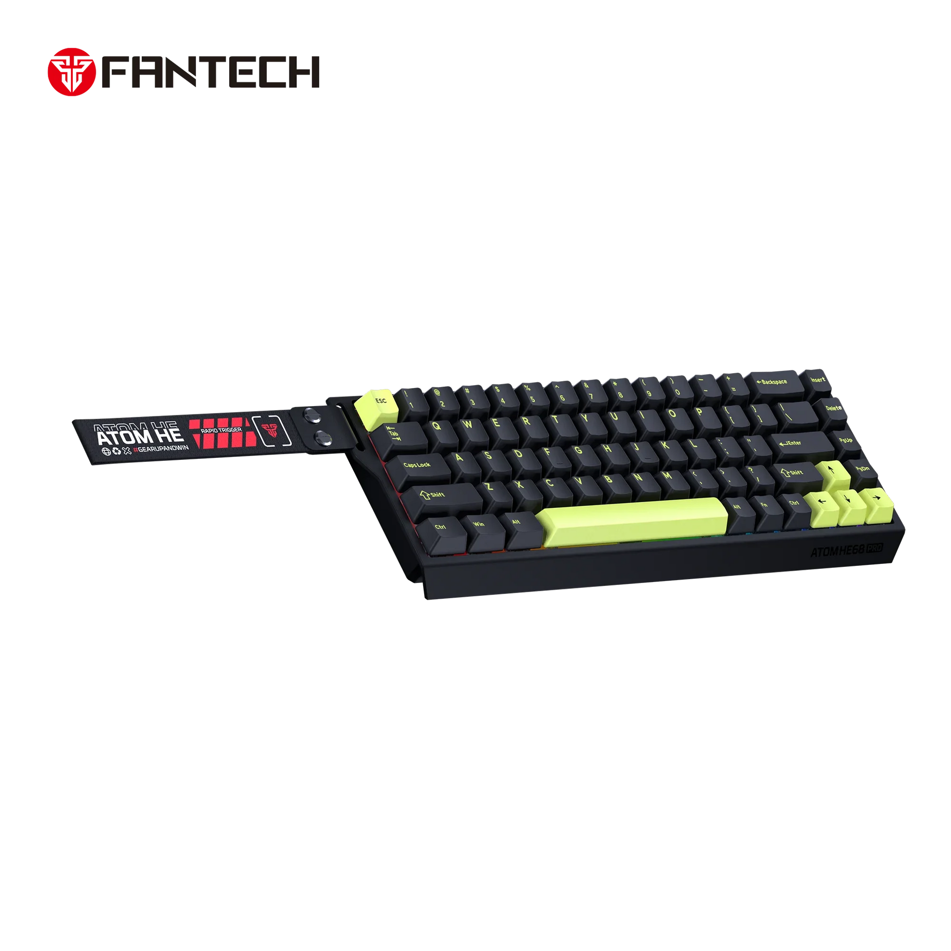 Fantech keyboard atom he68 mk922 magnetic switch – black keyboards