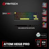 Fantech keyboard atom he68 mk922 magnetic switch – black keyboards