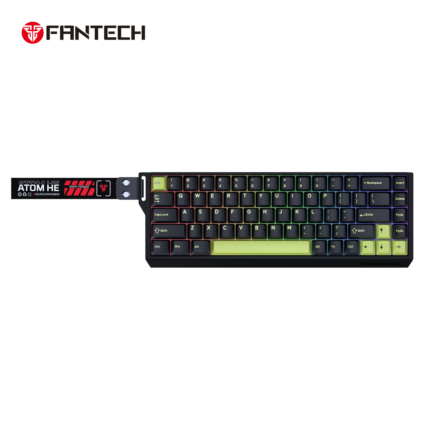 Fantech keyboard atom he68 mk922 magnetic switch – black keyboards