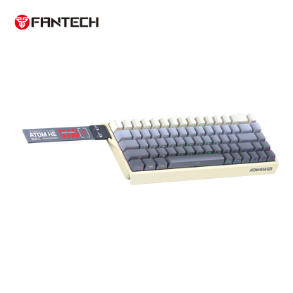 Fantech keyboard atom he68 mk922 magnetic switch – retro beige keyboards