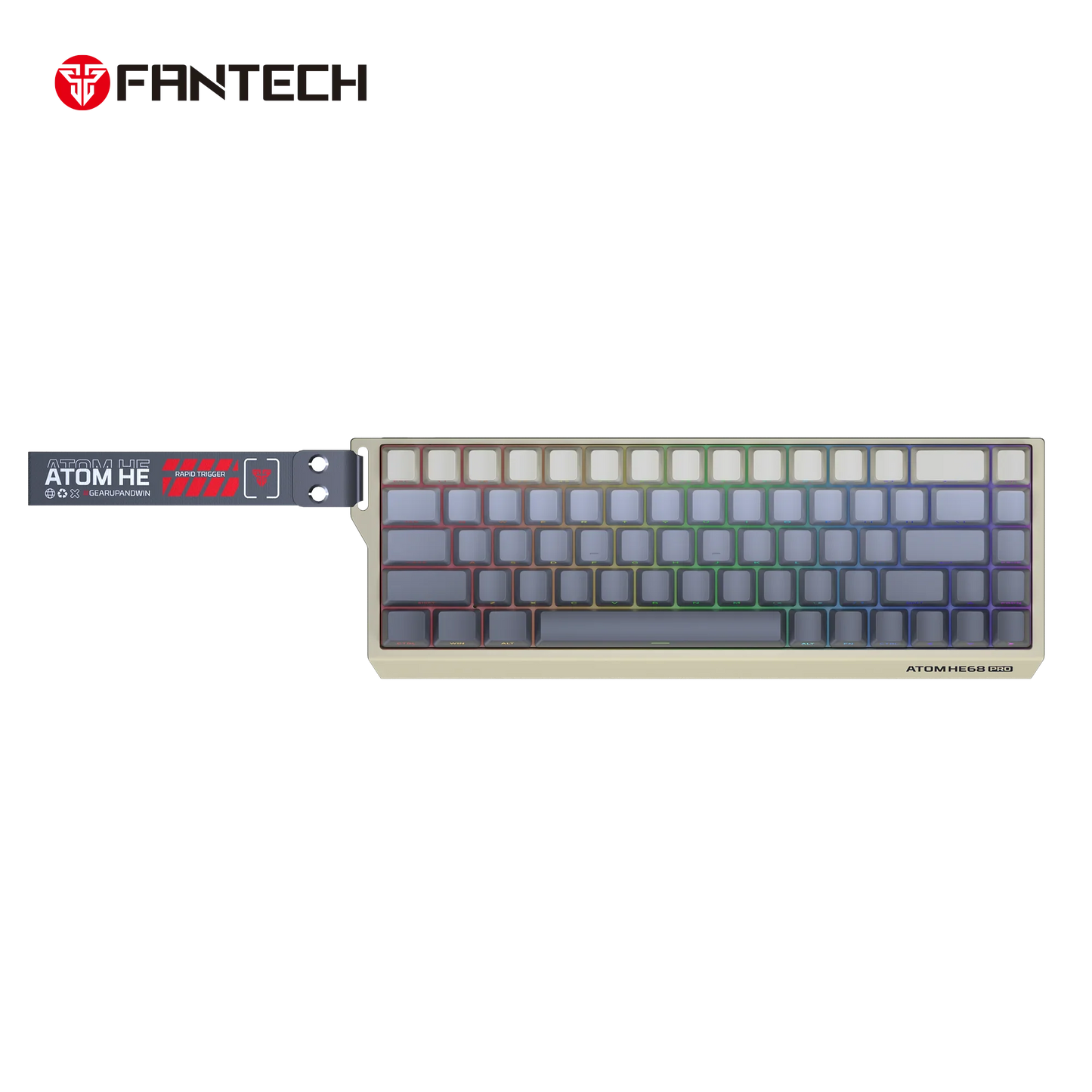 Fantech keyboard atom he68 mk922 magnetic switch – retro beige keyboards