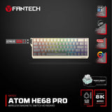 Fantech keyboard atom he68 mk922 magnetic switch – retro beige keyboards
