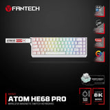 Fantech keyboard atom he68 mk922 magnetic switch – white keyboards