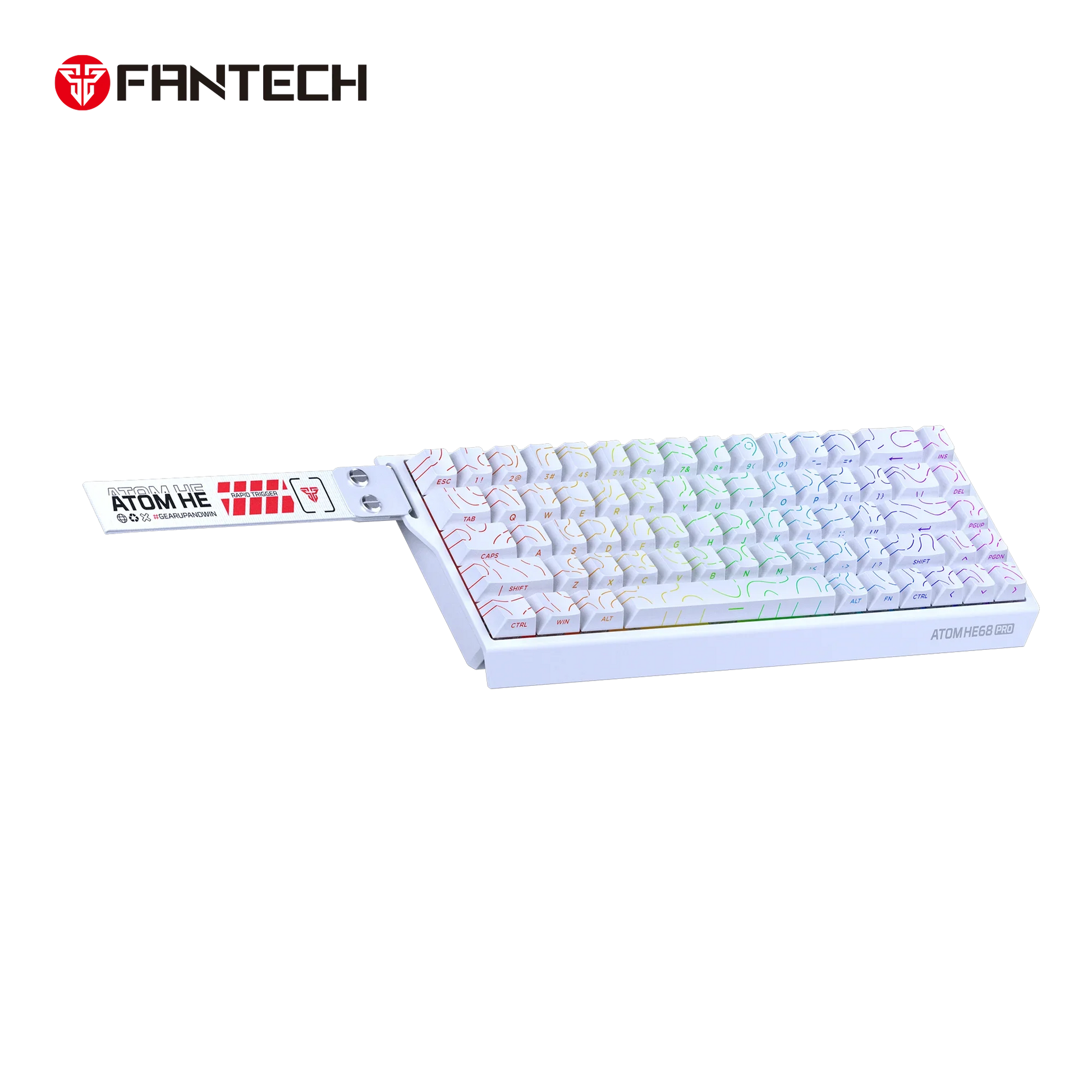 Fantech keyboard atom he68 mk922 magnetic switch – white keyboards