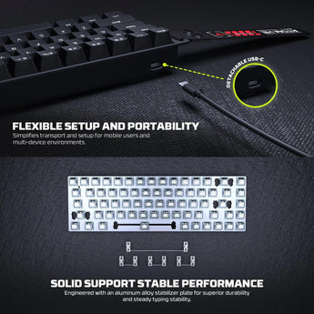 Fantech magnetic switch keyboard atom he68 series mk811,white keyboards