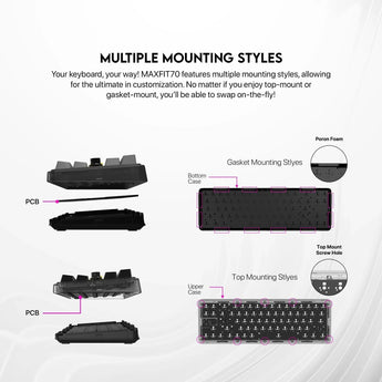 Fantech maxfit70 mk911 vibe edition epic greyscale mechanical gaming keyboard