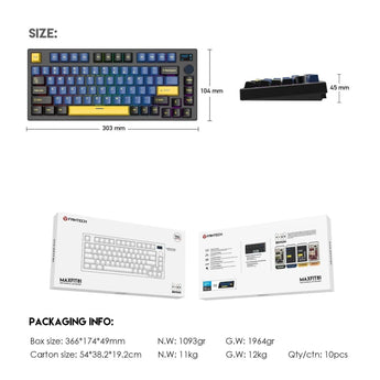 Fantech maxfit81 mk910 vibe grand cobalt edition mechanical keyboard