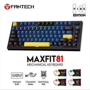 Fantech maxfit81 mk910 vibe grand cobalt edition mechanical keyboard