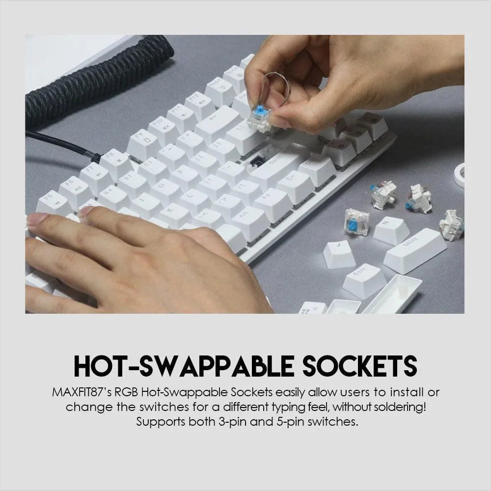 Fantech maxfit87 mk856 rgb mechanical keyboard