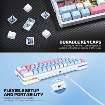 Fantech mk611 atom x63 ame edition - blue keyboards