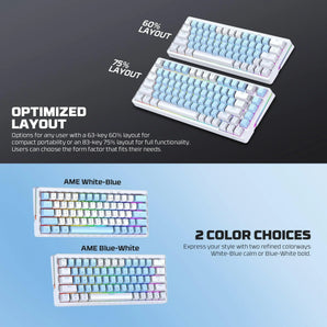 Fantech mk611 atom x63 ame edition - blue keyboards
