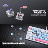 Fantech mk611 atom x63 ame edition - white keyboards