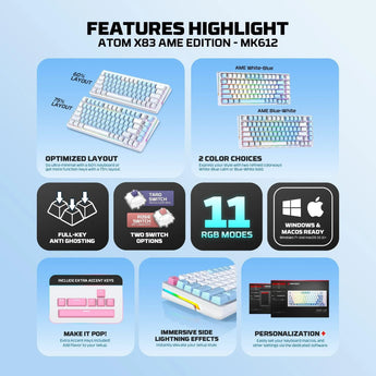 Fantech mk612 atom x83 ame edition keyboards