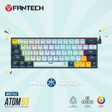 Fantech mk874 v2 atom 63 hot swappable mechanical keyboard sky blue keyboards