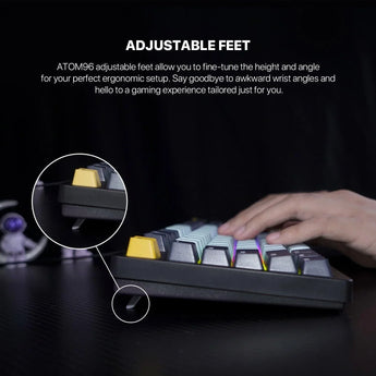 Fantech mk890v2 atom 96 rgb mechanical gaming keyboard mizu edition navy blue