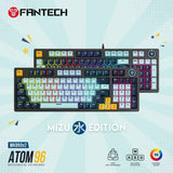 Fantech mk890v2 atom 96 rgb mechanical gaming keyboard mizu edition navy blue