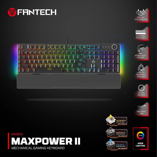 Fantech mk894 maxpower ii mechanical gaming keyboard keyboards