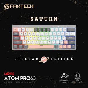 Fantech mk912 atom pro63 rgb bluetooth wireless gaming keyboard saturn keyboards