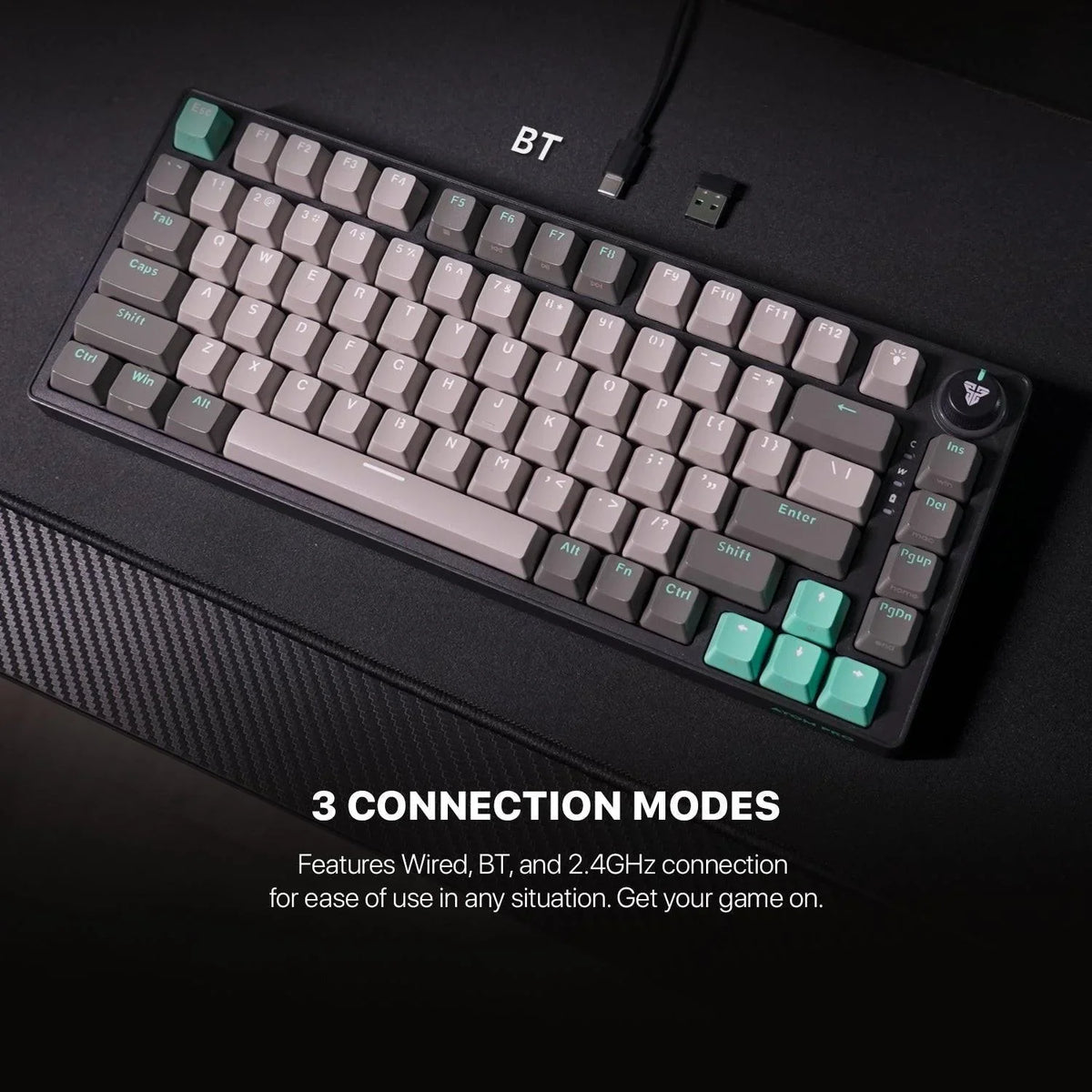 Fantech mk913 atom pro83 rgb bluetooth wireless gaming keyboard saturn keyboards