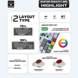 Fantech mk916 95% low profile wireless mechanical keyboard (super maxfit air99)