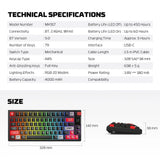 Fantech mk917 atom pro79 wireless mechanical gaming keyboard black keyboards
