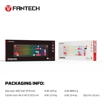 Fantech mk918 atom pro97 wireless mechanical gaming keyboard white keyboards
