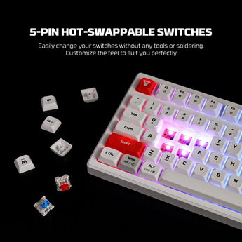 Fantech mk918 atom pro97 wireless mechanical gaming keyboard white keyboards