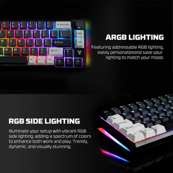 Fantech mk919 atom pro66 mechanical keyboard grey keyboards
