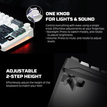 Fantech mk919 atom pro66 mechanical keyboard grey keyboards