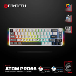 Fantech mk919 atom pro66 mechanical keyboard grey keyboards