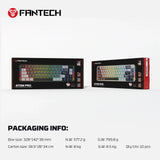 Fantech mk919 atom pro66 mechanical keyboard grey keyboards