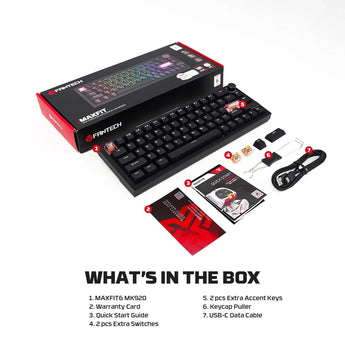 Fantech mk920 maxfit6 wireless mechanical gaming keyboard black keyboards