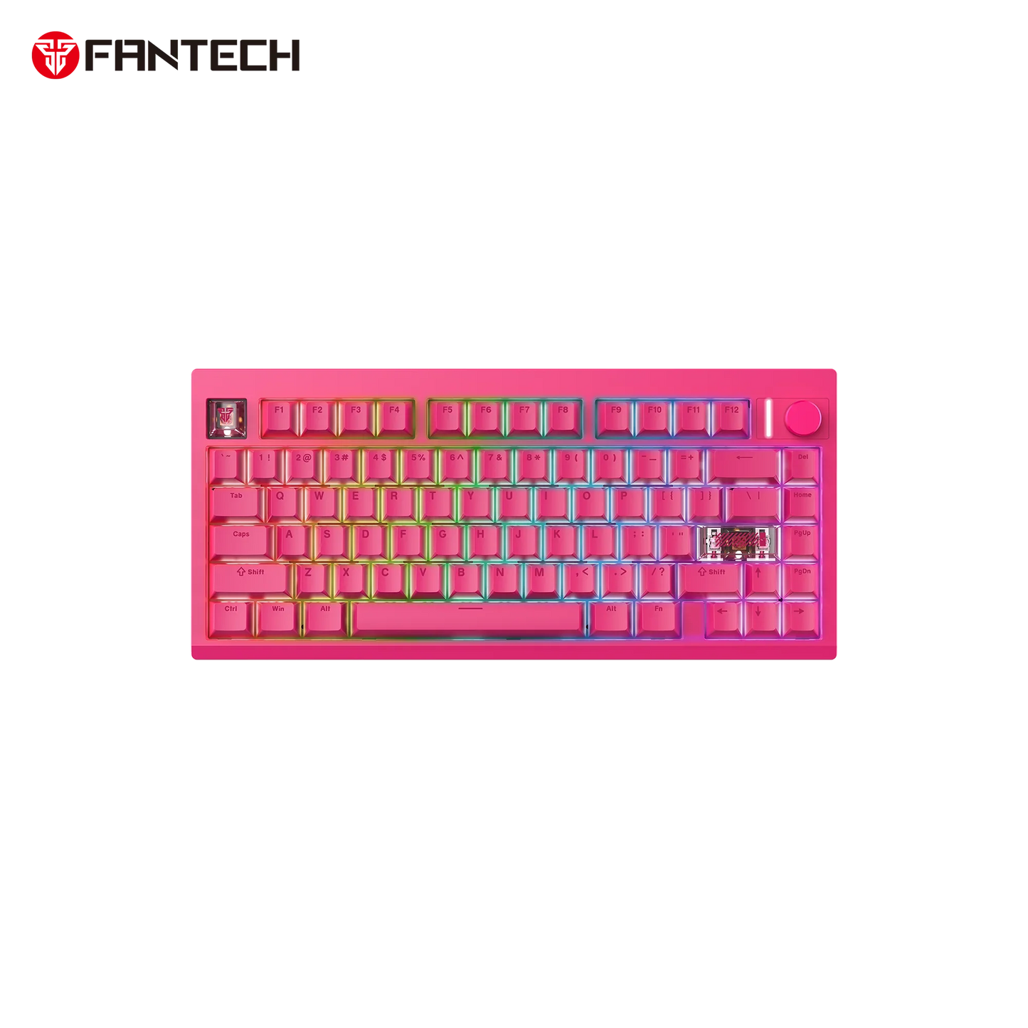 Fantech mk921 maxfit8 qmk mechanical keyboard pink keyboards