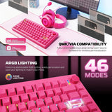 Fantech mk921 maxfit8 qmk mechanical keyboard pink keyboards