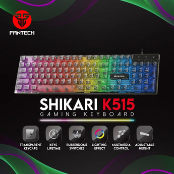 Fantech shikari k515 rgb membrane gaming keyboard