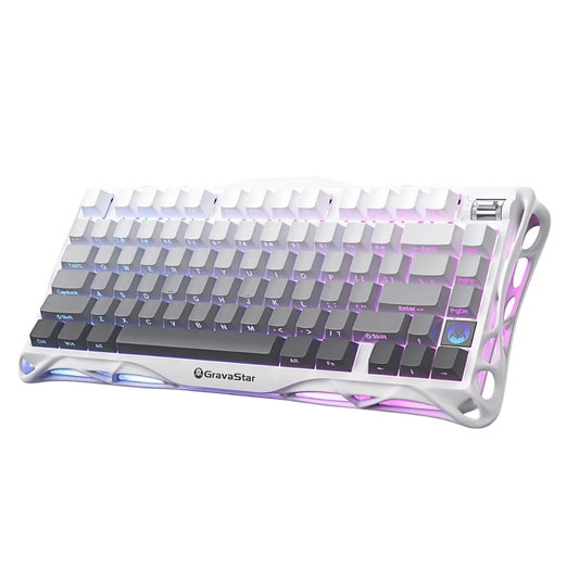 Gravastar mercury k1 75% wireless mechanical gaming keyboard aluminum alloy
