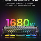 Gravastar mercury k1 75% wireless mechanical gaming keyboard aluminum alloy