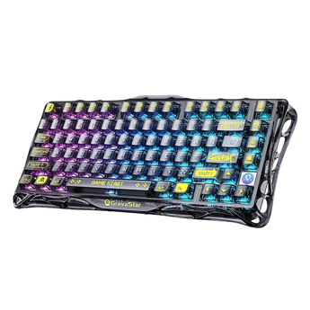 Gravastar mercury k1 lite 75% gaming keyboard 2.4ghz/bt/wired tri-mode wireless