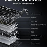 Gravastar mercury k1 pro wireless mechanical gaming keyboard 75% layout rgb