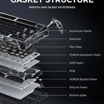 Gravastar mercury k1 pro wireless mechanical gaming keyboard 75% layout rgb