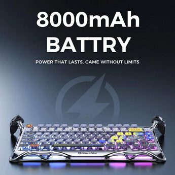 Gravastar mercury k1 pro wireless mechanical gaming keyboard 75% layout rgb