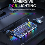 Gravastar mercury k1 pro wireless mechanical gaming keyboard 75% layout rgb
