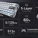 Gravastar mercury v60 pro gaming keyboard deluxe edition - 8khz magnetic switch