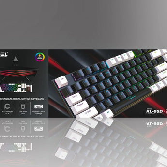 Jedel full size 104 keys wired mechanical keyboard with blue switch metal