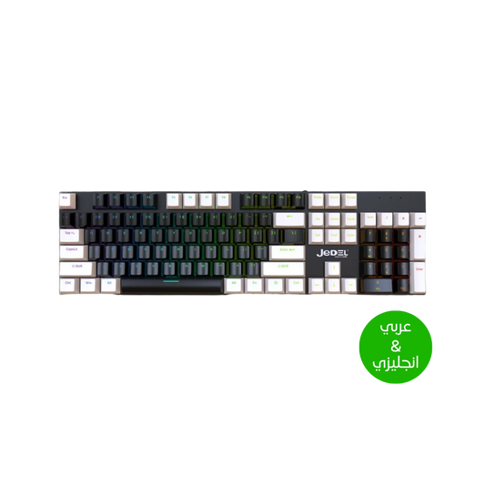 Jedel full size 104 keys wired mechanical keyboard with blue switch metal
