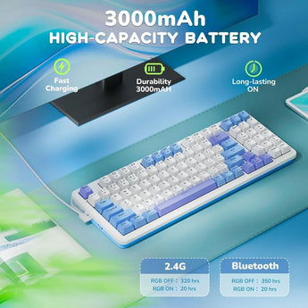 Keyboards wired and wireless bluetooth mechanical gaming keyboard redragon