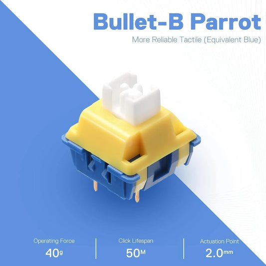 Redragon a113 bullet-b tactile mechanical switch 3-pin plate mounted blue