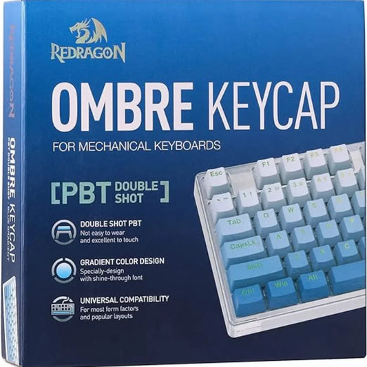 Redragon a134 gradient color ombre blue keycaps 104 keys