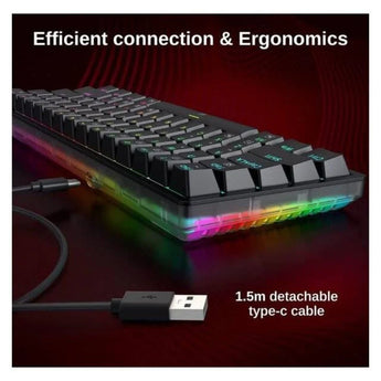 Redragon akali k642-rgb 60% hot-swappable