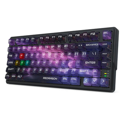 Redragon barlette magnetic gaming keyboard amethyst purple (k767-wl-m) keyboards